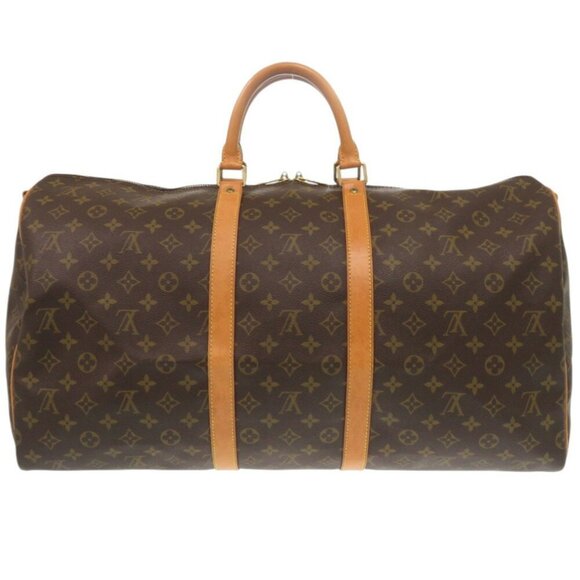 LOUIS VUITTON Brown Monogram Keepall Bandouliere 55 Boston Bag - Picture 3 of 11